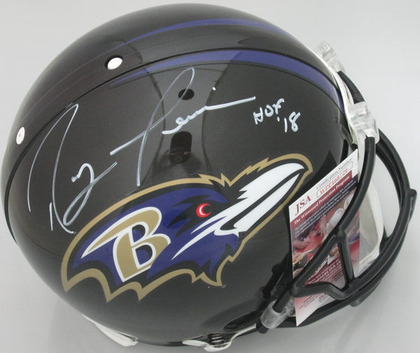 Ravens RAY LEWIS #52 Signed Full Size Authentic Helmet AUTO w/ HOF '18 - JSA