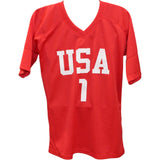Hope Solo Autographed/Signed National Style Red Jersey JSA 43525