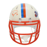 Troy Franklin Autographed Denver Broncos RETRO Speed Mini Helmet Beckett Witness