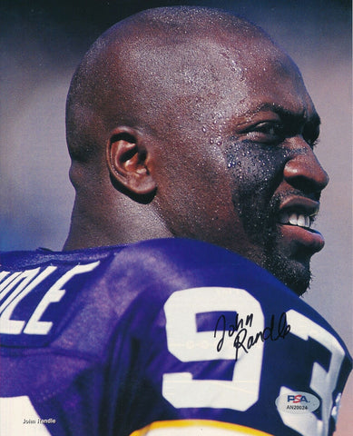 John Randle HOF Signed/Auto 8x10 Photo Minnesota Vikings PSA/DNA 188160
