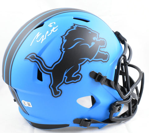 Sam LaPorta Autographed Detroit Lions F/S Rave Speed Helmet - Beckett W Hologram