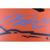 Bo Nix Autographed Denver Broncos Authentic Rave Helmet Beckett Witness 49641