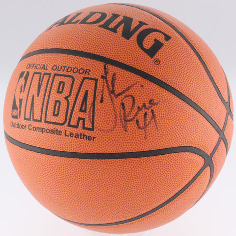Glen Rice Signed NBA Basketball (JSA) #4 Overall Pick 1989 NBA Draft Miami Heat