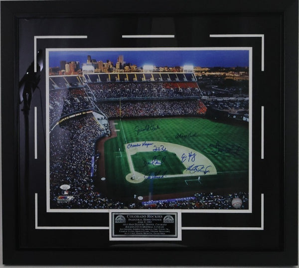 1993 Autographed Opening Day Colorado Rockies 16X20 Photo Framed JSA COA