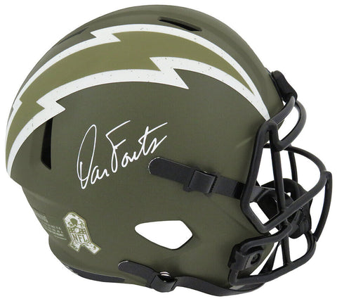 Dan Fouts Signed Chargers SALUTE Riddell Full Size Speed Replica Helmet (SS COA)