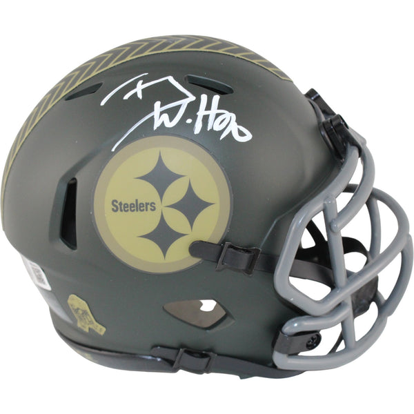 TJ Watt Autographed Pittsburgh Steelers 2025 STS Mini Helmet Beckett W 54039