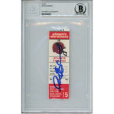 Deion Sanders Signed Atlanta Falcons 1989 Ticket Stub 3rd Career INT BAS 53345