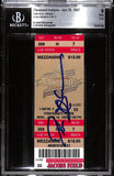 Deion Sanders Signed Cincinnati Reds 6/16/97 Slab Ticket 9 Grade Beckett 43686