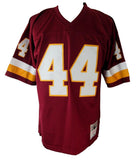 John Riggins HOF Signed/Ins Maroon Mitchell & Ness Football Jersey Redskins JSA2