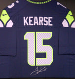 SEAHAWKS JERMAINE KEARSE AUTOGRAPHED FRAMED BLUE NIKE JERSEY MCS HOLO 107764