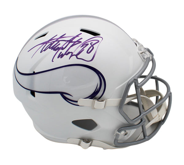 Adrian Peterson Signed Minnesota Speed Full Size Alternate White NFL Helmet