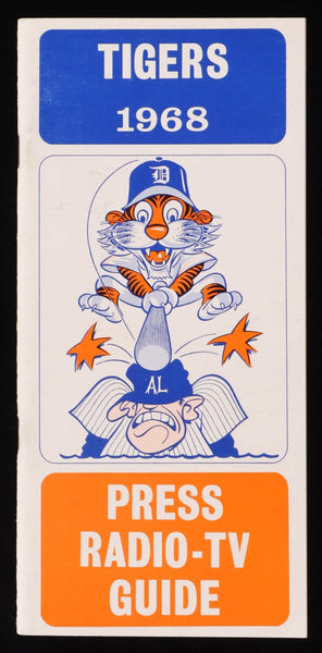 1968 Vintage Detroit Tigers Official Press, Radio, TV Guide- World Series Champs