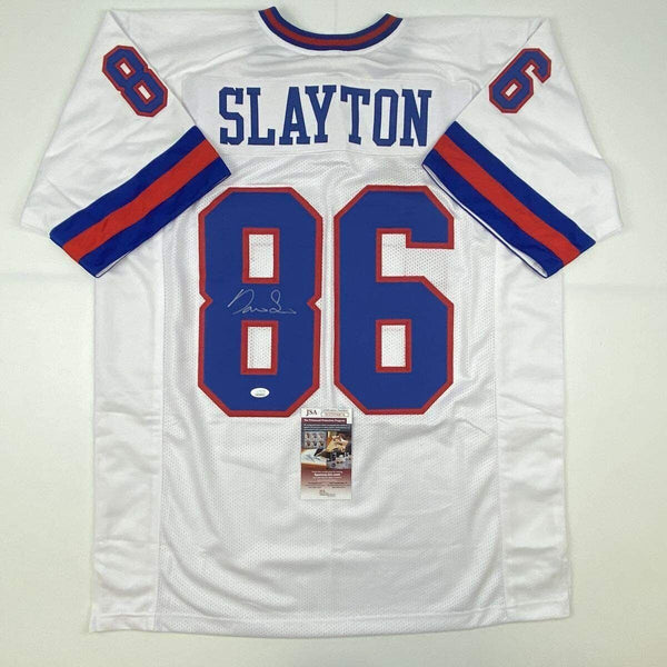 Autographed/Signed DARIUS SLAYTON New York Color Rush Football Jersey JSA COA