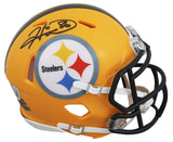 Steelers Hines Ward Signed 1962 Throwback Speed Mini Helmet BAS Witnessed