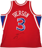 76ERS ALLEN IVERSON AUTOGRAPHED MITCHELL & NESS 1996-97 JERSEY 2X BECKETT 245739