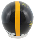 Steelers LB's (3) Lambert, Ham & Russell Signed Full Size Rep Helmet BAS Wit