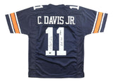 Chris Davis Auburn Signed Navy Football Jersey Kick Six 11/30/13 BAS