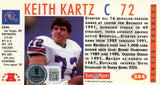 Keith Kartz Autographed 1992 Gameday #354 Trading Card Beckett 44791