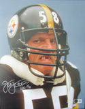 Jack Lambert HOF Pittsburgh Steelers Signed/Inscribed 11x14 Photo Beckett 201632