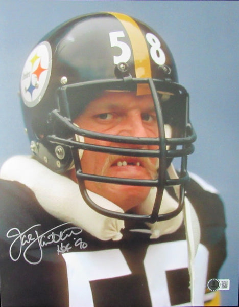 Jack Lambert HOF Pittsburgh Steelers Signed/Inscribed 11x14 Photo Beckett 201632
