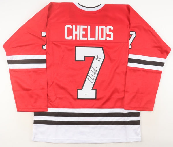 Chris Chelios Signed Chicago Blackhawks Jersey Inscribed "HOF 2013" (JSA COA)