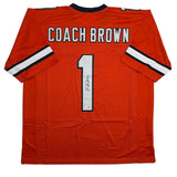 Autographed/Signed Coach Fran Brown Syracuse Orange College Jersey JSA COA