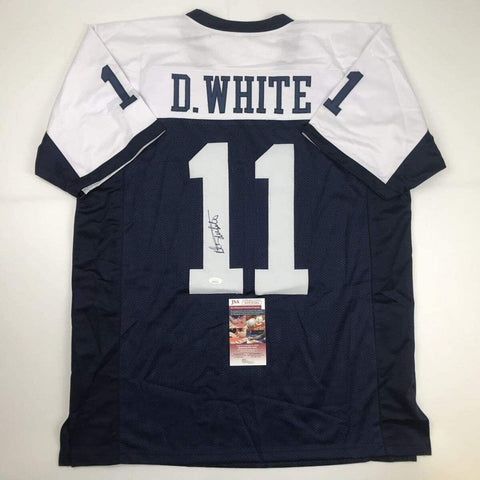 Autographed/Signed Danny White Dallas Thanksgiving Day Football Jersey JSA COA