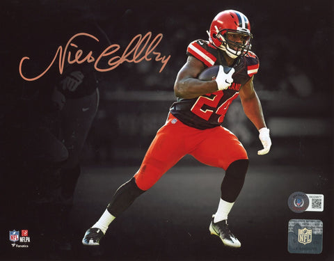 Nick Chubb Autographed/Signed Cleveland Browns 8x10 Photo Beckett 40478