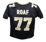 Willie Roaf Autographed/Signed Pro Style Black HOF Jersey Beckett 41024