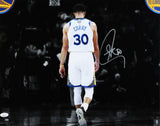 Warriors Stephen Curry Signed 16x20 Horizontal Spotlight Framed Photo JSA 5