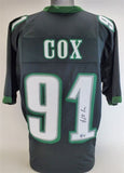 Fletcher Cox Signed Philadelphia Eagle Black Jersey (Beckett Holo) 4xPro Bowl DE