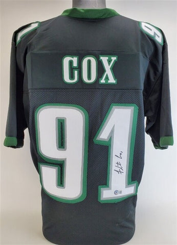 Fletcher Cox Signed Philadelphia Eagle Black Jersey (Beckett Holo) 4xPro Bowl DE