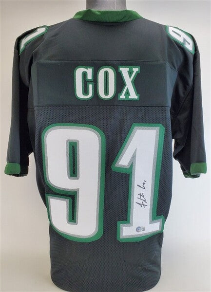 Fletcher Cox Signed Philadelphia Eagle Black Jersey (Beckett Holo) 4xPro Bowl DE