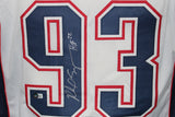 Richard Seymour Autographed Pro Style White XL Jersey HOF Beckett 39331