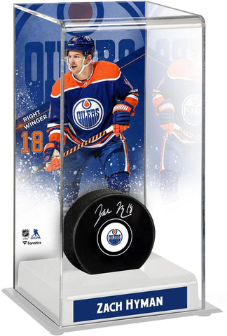 Zach Hyman Edmonton Oilers Deluxe Tall Hockey Puck Case