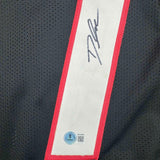 Autographed/Signed D'ANDRE SWIFT Georgia Black College Jersey JSA COA