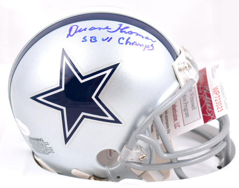 Duane Thomas Autographed Dallas Cowboys Mini Helmet W/ SB Champs- JSA W *Blue