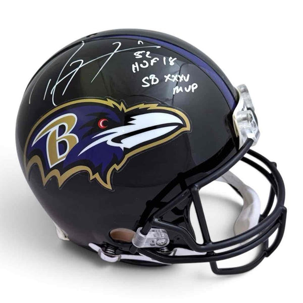 Ray Lewis Signed Baltimore Ravens Authentic Helmet w/ Inscriptions - Beckett