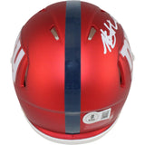 Michael Strahan Autographed New York Giants Blaze Mini Helmet Beckett 53892