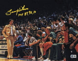Lenny Wilkens Autographed 11x14 Photo Supersonics HOF 89,98,10 Beckett SB30699