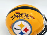 HINES WARD AUTOGRAPHED STEELERS THROWBACK GOLD MINI HELMET BECKETT 241387