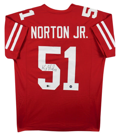 Ken Norton Jr Signed San Francisco 49ers Jersey (Beckett) 3xSuper Bowl Champ/ LB