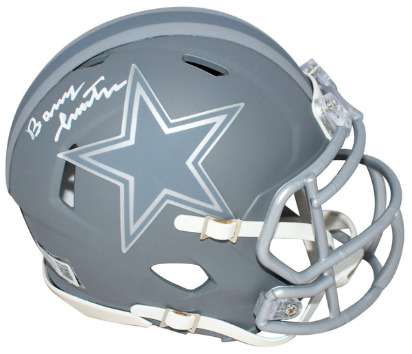 BARRY SWITZER SIGNED DALLAS COWBOYS SLATE SPEED MINI HELMET BECKETT