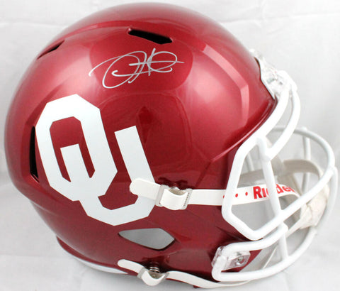 Jalen Hurts Autographed Oklahoma Sooners F/S Speed Helmet-Beckett W Hologram