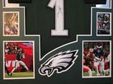 FRAMED PHILADELPHIA EAGLES JALEN HURTS AUTOGRAPHED SIGNED #1 JERSEY JSA COA