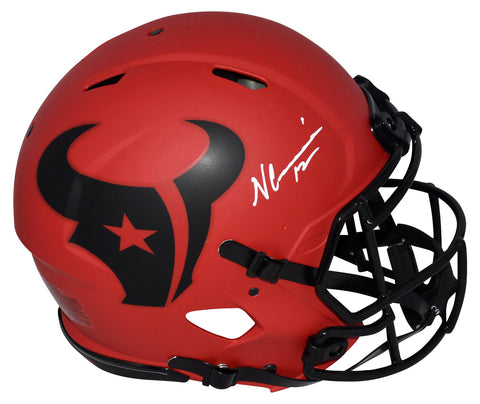 NICO COLLINS SIGNED HOUSTON TEXANS RAVE AUTHENTIC SPEED HELMET BECKETT