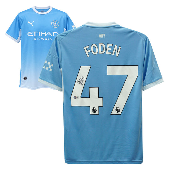 Phil Foden Signed Manchester City 2026-27 Soccer Jersey #47 with Beckett COA
