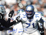 Walter Jones Autographed 11x14 Photo Seattle Seahawks "HOF 14" MCS Holo #64163