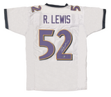Ray Lewis of the Baltimore Ravens Autographed Custom White Jersey Beckett