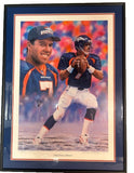 John Elway Autographed 16x20 Lithograph Framed JSA COA
